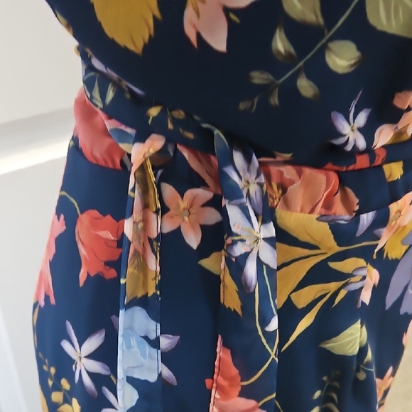 Sweet Pea Navy Floral Midi Dress - Picture 5 of 12